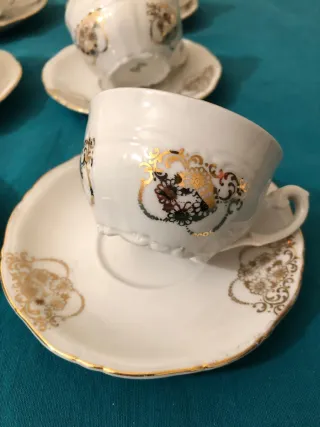 Set 6 Tazzine Ceramica Vintage Floreale