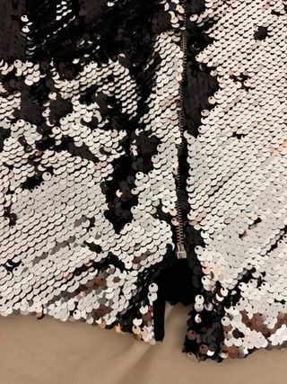 Top Lentejuelas Negro y Plateado