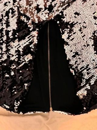 Top Lentejuelas Negro y Plateado