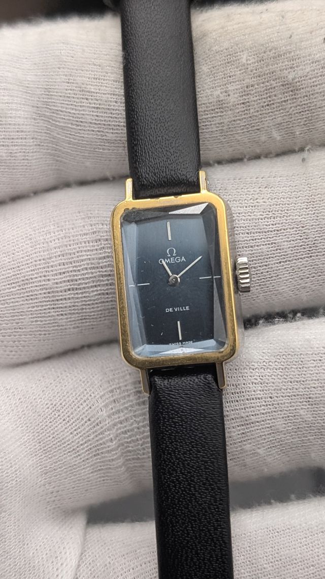 Omega De Ville Donna Rettangolare Nero