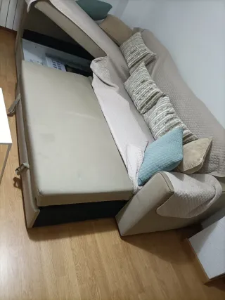 Sofá Cama L Beige
