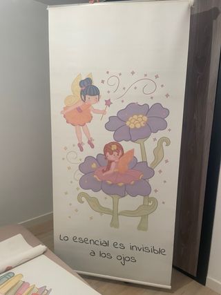 Estor decorativo infantil hadas
