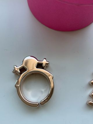 Conjunto Tous: Colgante y Anillo plata y oro rosa