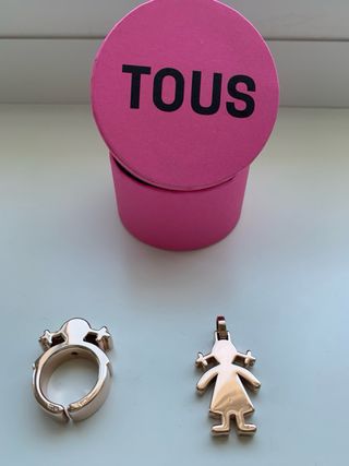 Conjunto Tous: Colgante y Anillo plata y oro rosa