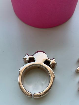 Conjunto Tous: Colgante y Anillo plata y oro rosa