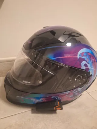Casco de Moto con Diseño Galaxia