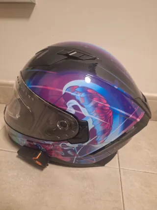 Casco de Moto con Diseño Galaxia