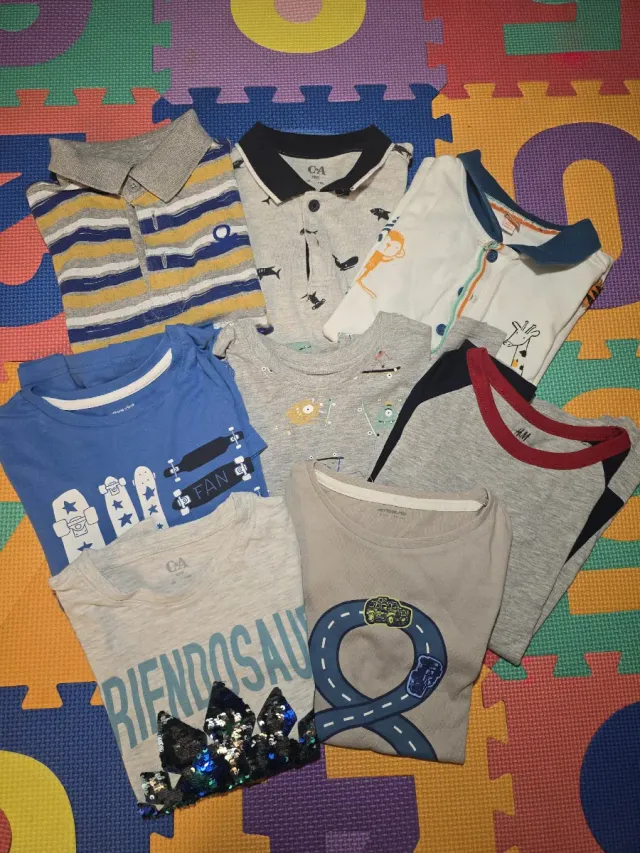 Lote 7 Camisetas Niño 5-6 Años