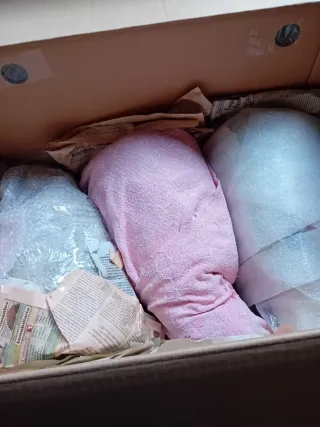 3 Lámparas Colgantes Beige y Blancas