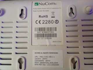 Router ADSL2 NuCom NuGans con fuente