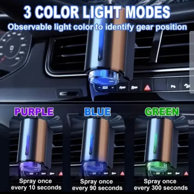 Ambientador automático para coche carga USB Gris