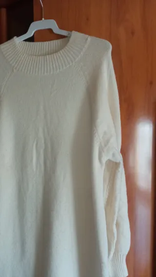 Vestido lana marfil talla L