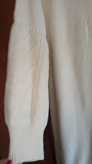 Vestido lana marfil talla L