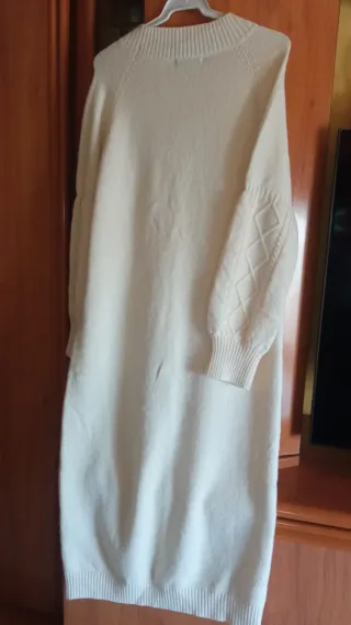 Vestido lana marfil talla L