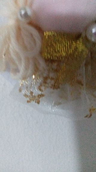 Decorazione Angelo Stoffa Legno