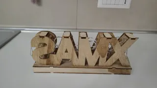 Scritta Luminosa XMAS in Legno