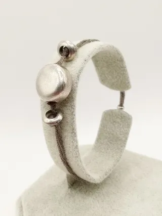 Bracciale donna design minimalista argento