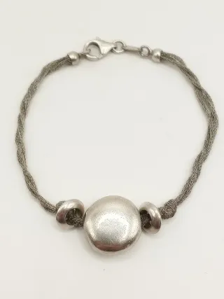 Bracciale donna design minimalista argento