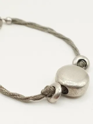 Bracciale donna design minimalista argento