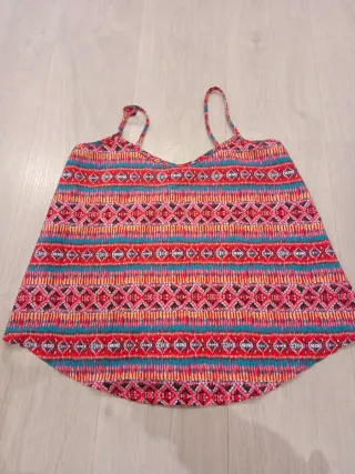 Camiseta tirantes estampada multicolor