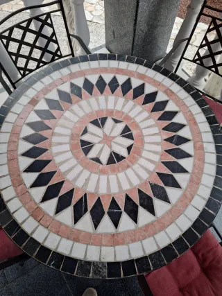 Mesa y 4 Sillas Exterior Mosaico