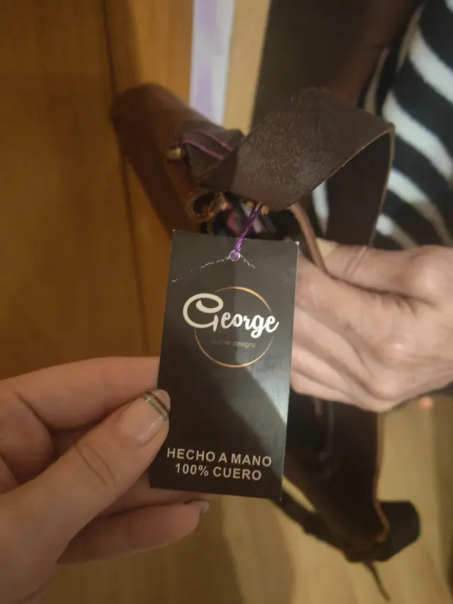 Bandolera Unisex Cuero Marrón