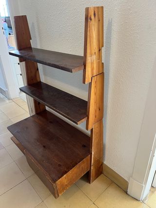 Estantería Pared Escritorio Vintage Madera