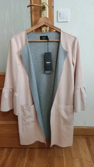 Blazers Only manga francesa rosa y gris