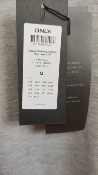 Blazers Only manga francesa rosa y gris