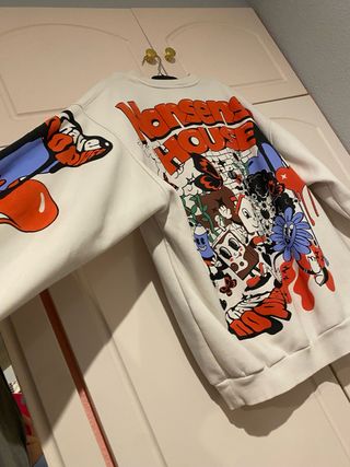 Sudadera oversize estampada multicolor