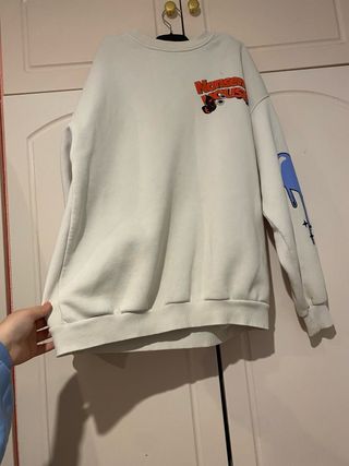 Sudadera oversize estampada multicolor