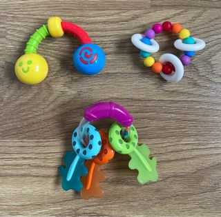 Lote 3 Juguetes Infantiles Mordedores Sonajeros