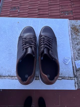 Zapatos casuales hombre marrones talla 43