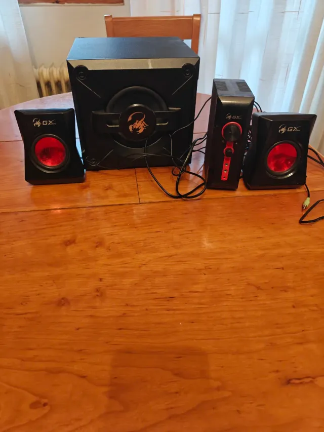 Altavoces GX Gaming 2.1 Negro/Rojo