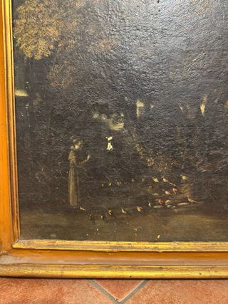 Antico dipinto olio San Francesco dell’800