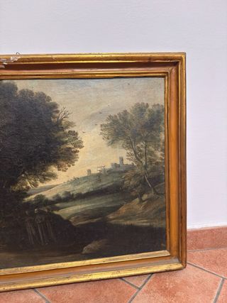 Antico dipinto olio San Francesco dell’800