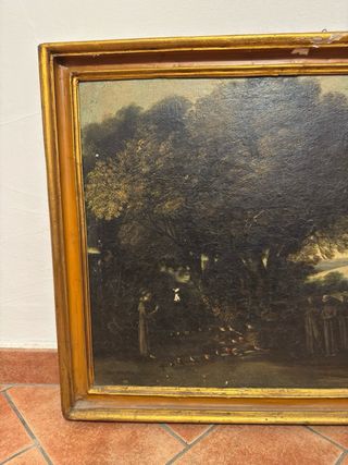 Antico dipinto olio San Francesco dell’800