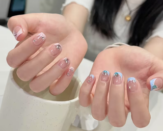 Uñas Postizas Francesa Dual Joya