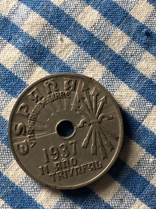 25 céntimos España 1937 II Año Triunfal