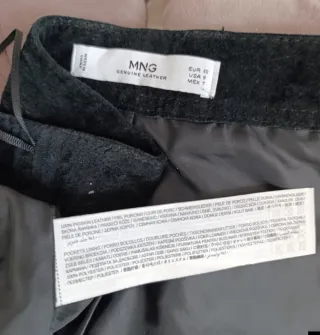 Shorts 100% piel de Mango