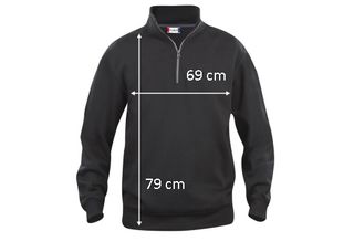 Sudadera Cliqué Media Cremallera Azul Marino XXL