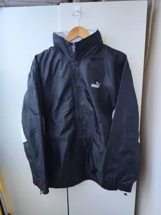 Cortavientos Puma Negro y Blanco Impermeable