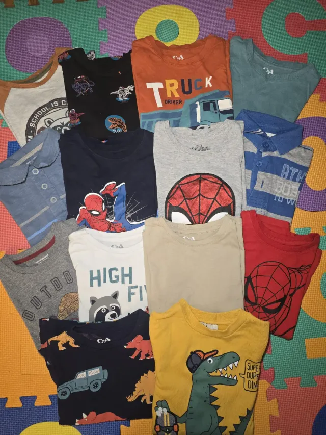 Lote 13 Camisetas manga larga y 1 Sudadera niño Ta