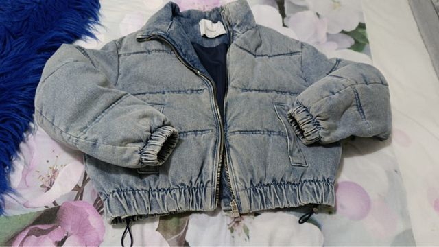 Plumas vaquera azul muy abrigada