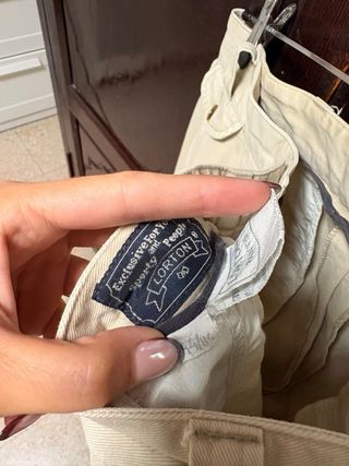 Pantalón Lorton Pinzas Beige Talla L