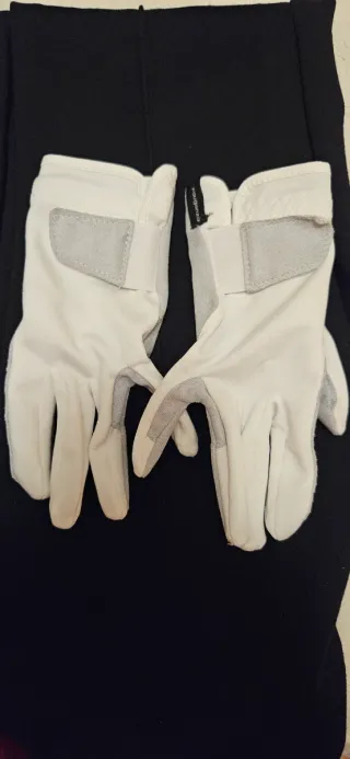 Guantes de equitación grises y blancos Talla 8-10