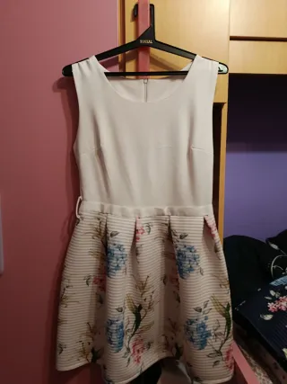 Vestido blanco floral