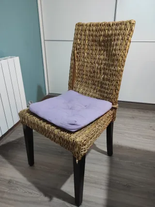 Mesa extensible madera con 6 sillas