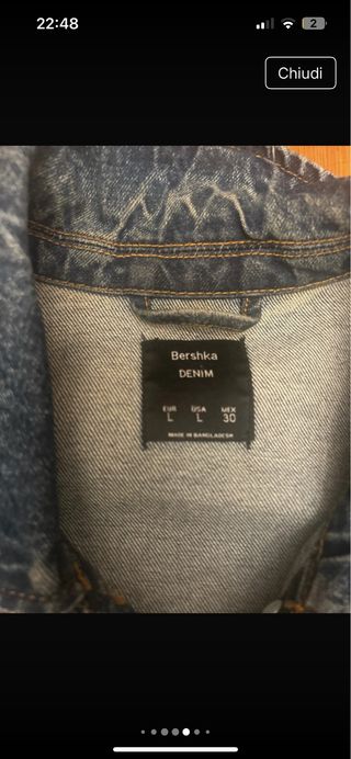 Giubbino di jeans blu