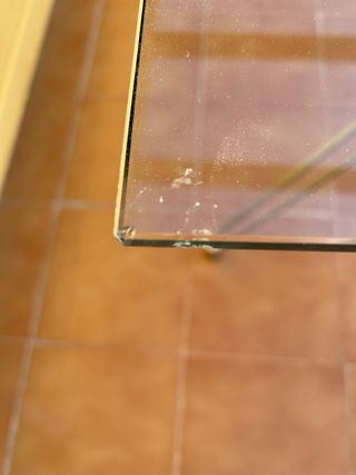 Mesa cristal y metal oficina